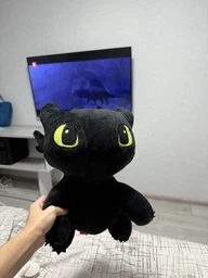 Мягкая игрушка обнимашка Дракон Ночная Фурия Беззубик 40 см My Kigu Плюшевый Черный (9081/40) фото от покупателей 1