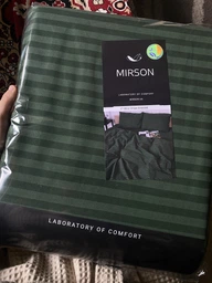 Комплект постельного белья Mirson Бязь 17-0612 Stripe Emerald 200х220 см (2200008201746)