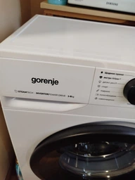 Фронтальная стиральная машина Gorenje, 6 кг, 1000 об/мин, класс энергоэффективности A+++, 435 см, с дисплеем, функцией пара, инверторный двигатель, белая (629053) фото от покупателей 7