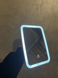 Дзеркало для макіяжу акумуляторне безпровідне 3 режими Smart LED Makeup Mirror косметичне настільне з LED підсвіткою у ванну кімнату біле фото від покупців 6