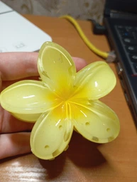 Заколка для волосся Hawaiian flower Крабик зажим Гавайский цветок Fashion Jewelry 8 см Yellow Желтый