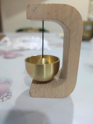 Деревянный колокольчик для дверей Wooden Bell с-образный беспроводной дверной звонок на магните, светлый коричневый (98481015) фото от покупателей 1