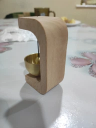 Деревянный колокольчик для дверей Wooden Bell с-образный беспроводной дверной звонок на магните, светлый коричневый (98481015)