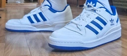 Мужские кеды кожаные низкие Adidas Forum Low Cl IH7829 46 (11UK) 29.5 см Cwhite/Royblu/Cwhite (4067888701883)