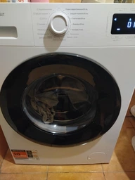 Стиральная машина Indesit фронтальная, 6кг, 1200, A+++, 44.6см, дисплей, пар, инвертор, люк черный, белый фото от покупателей 15