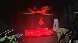 Увлажнитель воздуха аромадиффузор Flame Aroma Diffuser ночник cоляная лампа с имитацией пламени и резервуаром для эфирного масла black фото от покупателей 2