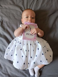 Карточки для фотосессии "Baby cards" на УКРАИНСКОМ, розовые, набор двухсторонних открыток 12 шт