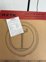 Світлодіодна лампа RZTK кільцева Spectra 36 RGB USB + штатив 2.1 м фото від покупців 5