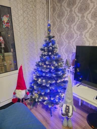 Светодиодная новогодняя LED гирлянда-нить "КАПЛИ РОССЫ" на батарейках + USB 100LED 10 м Синий (90887083) фото от покупателей 4