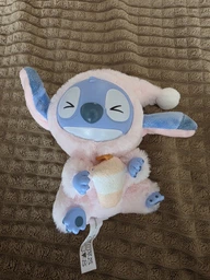Детская мягкая игрушка сюрприз Лабубу Лило и Стич Labubu Lilo & Stitch плюшевая, брелок для ключей сумки портфеля для детей и взрослых 17 см