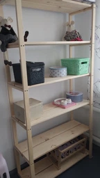 Стелаж дерев'яний 1800х900х350 мм 6 полів Smart House stelazh_1800_900_350