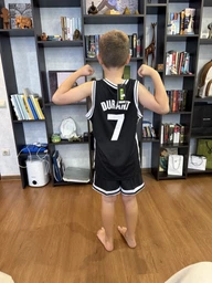 Форма баскетбольна дитяча Lion BROOKLYN NETS DURANT 7 колір чорний L - на 10-12 років, зріст 140-148 (CO-2268-L)