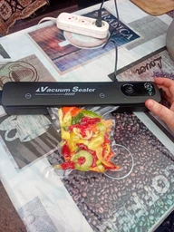Вакуумний пакувальник для продуктів Vacuum Sealer Euromax 90W, вакуумне пакувальне обладнання, вакууматор ручний, побутовий, чорний