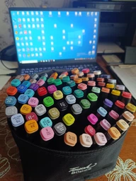 Набір маркерів 48 кольорів SKETCHMARKER для малювання скетчинга двосторонні фото від покупців 2