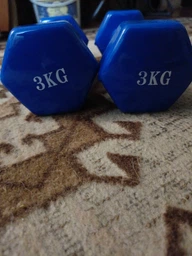 Гантель металева з вініловим покриттям 1 кг 1 шт Feel Fit синя фото від покупців 1