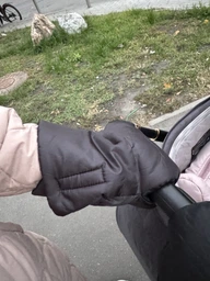 Муфта рукавички раздельные на коляску для рук на флисе BAVO HandMuff Черные фото от покупателей 1