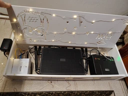 Полка для роутера WiFi Сова и звезды коробка 40*20*10 см Белая фото от покупателей 1