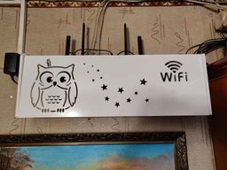 Полка для роутера WiFi Сова и звезды коробка 40*20*10 см Белая