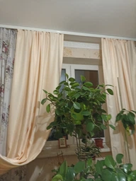 Комплект готових штор VR-Textil Льон Парма № 1087ш Венге 150х270 см 2 шт (30-895)