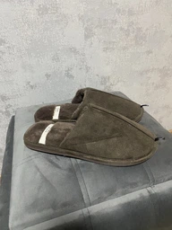 Мужские домашние тапочки утепленные с закрытым носком с мехом Twins HS-LUX 42/43 28.3 см Коричневые (4820182038891)