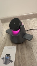 Складная беспроводная зарядная док станция MagSafe 3 в 1 с ночником для iPhone Apple Watch AirPods магнитная зарядка зарядное устройство для айфона смарт-часов наушников Apple White M1-W фото от покупателей 7