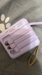 Павербанк PowerBank із шнурами та ліхтарем 20000mAh Ma-3012 |10W|білий фото от покупателей 2