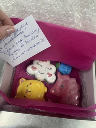Бомбочка для ванны "Милое облако" с тремя цветами внутри аромат ассорти 100 г