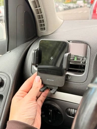 Автодержатель для телефона с беспроводной зарядкой Proove Sonic 15W Black (555380092)