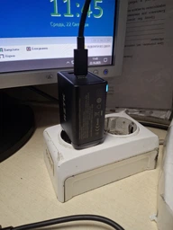Зарядное устройство RZTK GaN2 65W + кабель USB-C 100W, USB-C (PD3.0) USB-A (QC4.0) White фото от покупателей 5