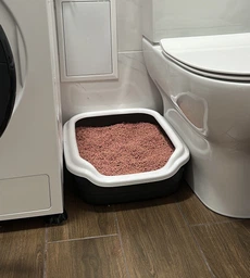 Туалет для кішок Природа Comfort L 49 х 39 х 15 см Бордовий (4823082417391) фото від покупців 5