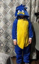 Пижама Детские Кигуруми Слип Для Мальчиков Kigurumi Ёж Соник Sonic Сине-желтый 110-120 см. (2052/1)