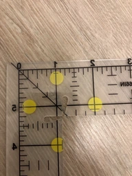 Лінійка для печворку і квілтингу квадрат Dafa 6.5х 6.5 дюймів QR-66IN (акрил 3мм) (6719)