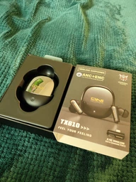 Ігрові TWS навушники ONIKUMA TX610I з ANC та ENC, 2.4G + Bluetooth 5.4, затримка 30 мс, Hi-Fi звук, до 35 год, USB-C, Black фото від покупців 1