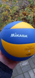 М'яч волейбольний Mikasa жовто-синій, 23 см фото від покупців 10