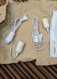 Подовжувач вилка патрон Е27 з вимикачем Fixture Lamp White 180 cм