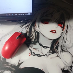 Стеклянный коврик для мыши 490×420 мм Vampire kiss | Геймерская поверхность Selerity mp02vk Білий+Чорний 490×420 мм (999833) фото от покупателей 1