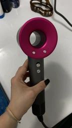 Професійний фен стайлер для волосся Super Hair Dryer 1600 Вт + 5в1 насадок, сірий / фуксія фото від покупців 1