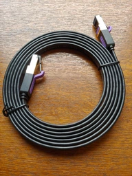 Патч-корд Vention Cat.7 U/FTP RJ-45 10 Гбит/с плоский 3 м Черный (ICABI) фото от покупателей 3