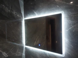 Зеркало с подсветкой для ванной комнаты настенное смарт зеркало светодиодное LED 60х80 см BRS фото от покупателей 3