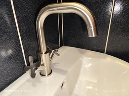 Cмеситель для умывальника двухвентильный GLOBUS LUX DUKAT-8 SD8-101S сатин нержавеющая сталь 000024974 фото от покупателей 1