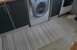Безворсовий Килим на Гумовій основі на Кухню Kitchen 19246111 67х120 см світло-коричневий