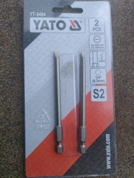Насадка для отвертки плоская 1/4" SL4/5 х 100 мм 2 шт. YATO (YT-0484)