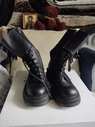 Женские зимние ботинки кожаные высокие Teona Зима-355 37 23.5 см Черные (ROZ6501054473) фото от покупателей 5
