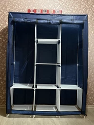 Шкаф тканевий складний STORAGE WARDROBE 175 х 130 х 45 см, синій фото від покупців 2