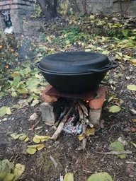 Казан чавунний Maysternya 8 л узбецький WOK з чавунною кришкою-сковородою 34 см 9.79 кг (Т405СР) фото від покупців 13