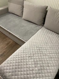 Покрывало-накидка Руно VeLour Серое 160х90 см Двустороннее Велюровое (Р16090.55_Grey) фото от покупателей 1