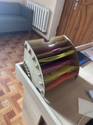 Лоток полукруглый горизонтальный А4(лхдф) для папок, файлов, бумаги, листов на 6 отделений «CD» (4112159) белый фото от покупателей 1