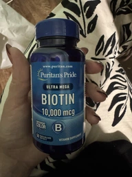 Витамин Puritan's Pride Ultra Mega Biotin 10 000 мкг 50 гелевых капсул 1206