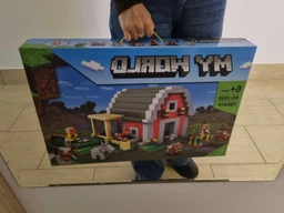 Дитячий конструктор Minecraft червоний амбар ферма 807 деталей з кубиками фігурками тварин та героїв будиночок дерева вода аксесуари ігрова розвиваюча іграшка для хлопчиків і дівчаток OnePro 73440 фото від покупців 2