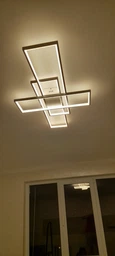 Керована світлодіодна СМАРТ люстра ESLLSE SVEN 123W 3S SMART 900x500x80мм Чорна